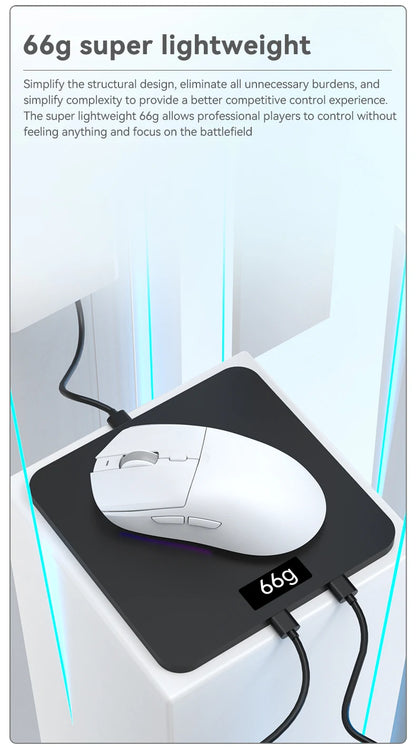 AJAZZ AJ139 V2 MC Wireless Gamer Mouse with Dock PAW3311 Gaming Sensor 12000DPI Max Tri-mode Connect Mice for Laptop PC