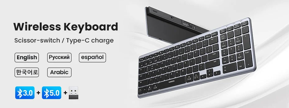 UGREEN Vertical Ergonomic Mouse – Bluetooth 5.0 & 2.4G Wireless, 4000DPI, 6 Silent Buttons, for Mac & PC