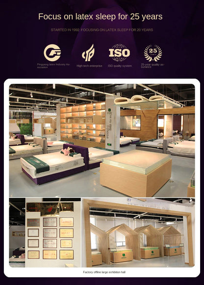 Soft 10cm natural latex mattress from Thailand, made by R.E.D. Shopping, featuring a comfortable cushion for 1.2-1.8m beds.