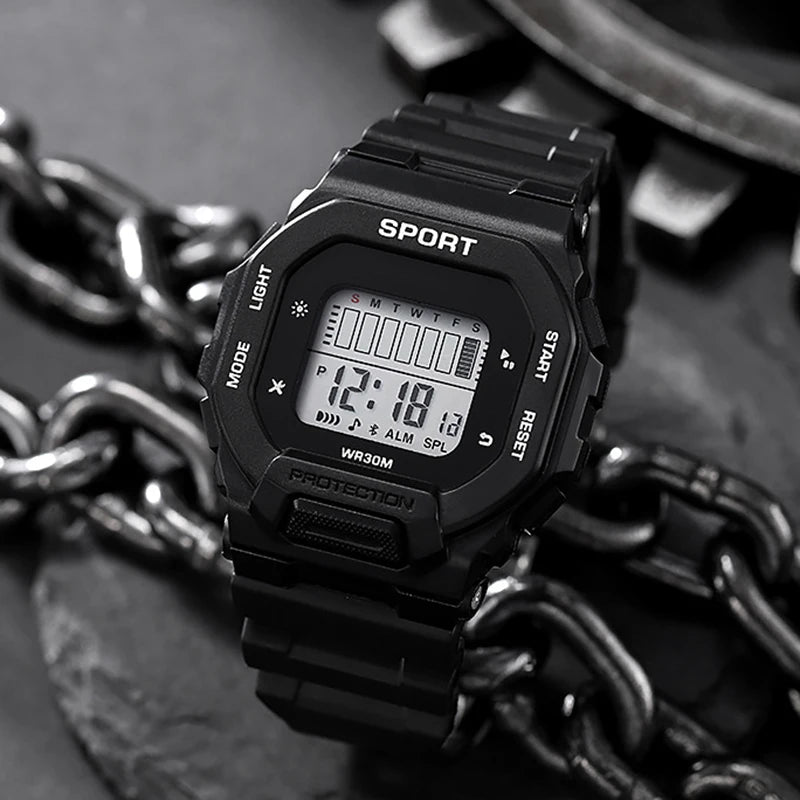 YIKAZE Men's LED Digital Sport Watch – Waterproof, Outdoor Adventure, Multifunctional