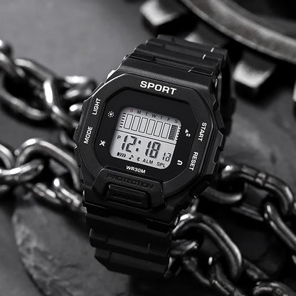 YIKAZE Men's LED Digital Sport Watch – Waterproof, Outdoor Adventure, Multifunctional
