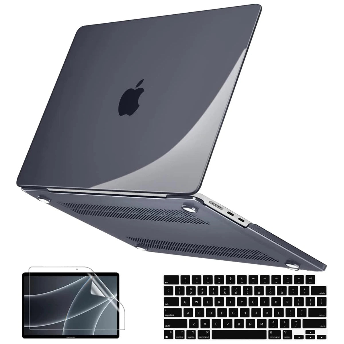 EGYAL MacBook Hard Case – Air 13/15, Pro 13/14/16, M1–M5, Crystal, Matte & Glitter Covers