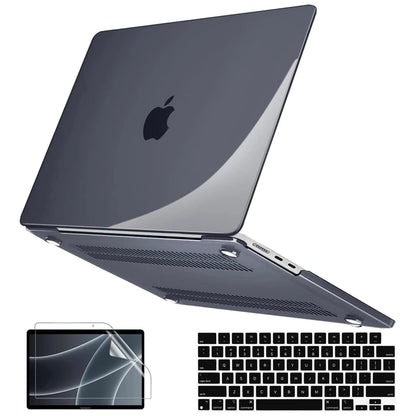 EGYAL MacBook Hard Case – Air 13/15, Pro 13/14/16, M1–M5, Crystal, Matte & Glitter Covers