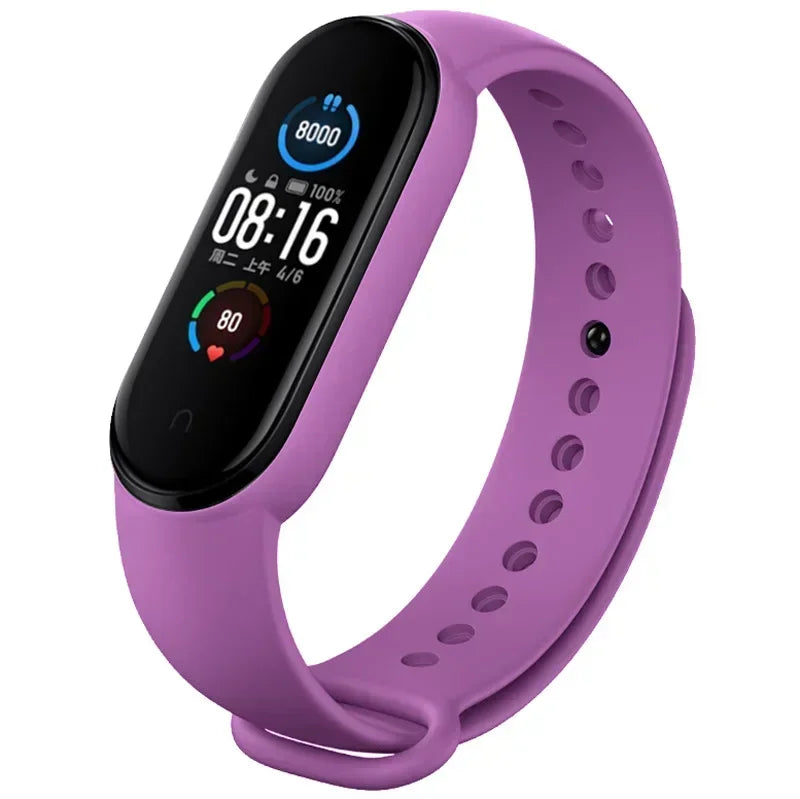 Silicone Watch Strap for Xiaomi Mi Band 3 4 5 6 7 | 24 Colors