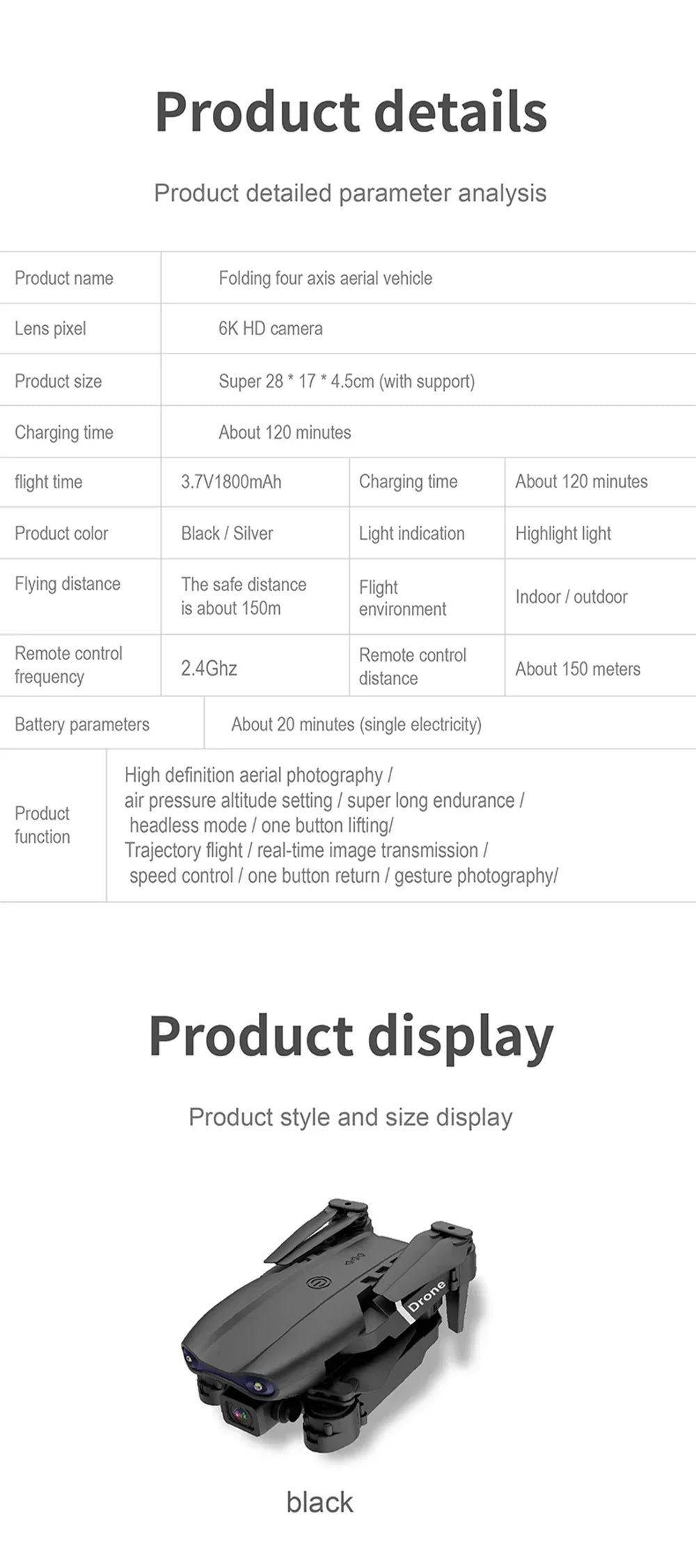 E99 Pro Drone – 4K HD Camera, Altitude Hold, Foldable Quadcopter