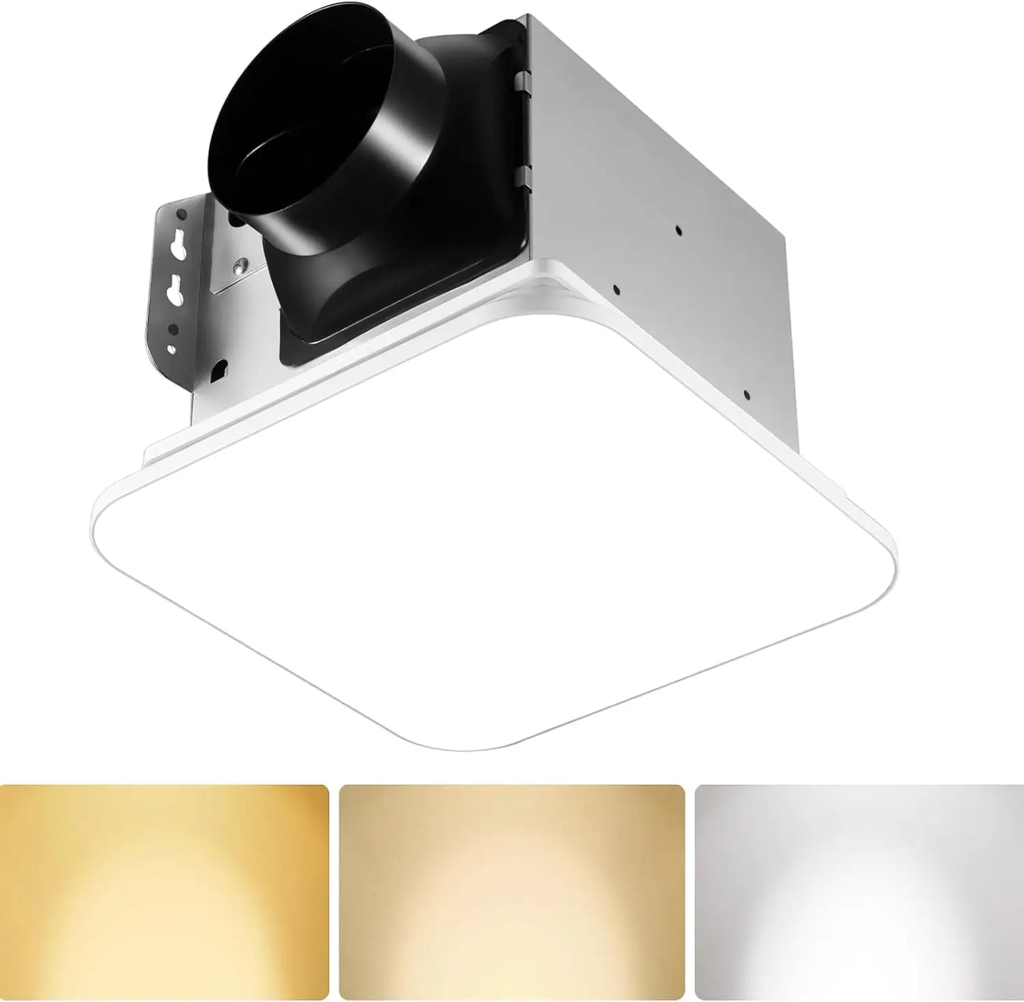 Bathroom Exhaust Fan with LED Light 110 CFM – 3 Color Temps, 1000LM, Ultra Quiet 2.5 Sones