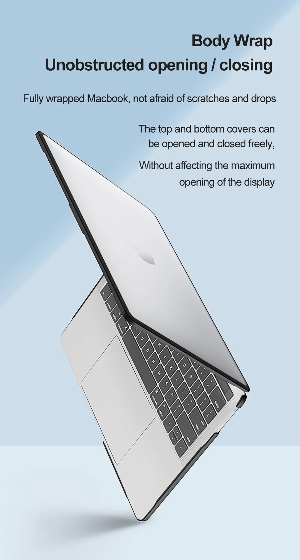 Soft TPU+PC MacBook Case – Pro 16/14/13, Air 15/13, M1–M5 (2019–2025)