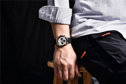 PAGANI DESIGN Men's Luxury Chronograph Watch – 100M Waterproof, Quartz Sport Wristwatch, Gift