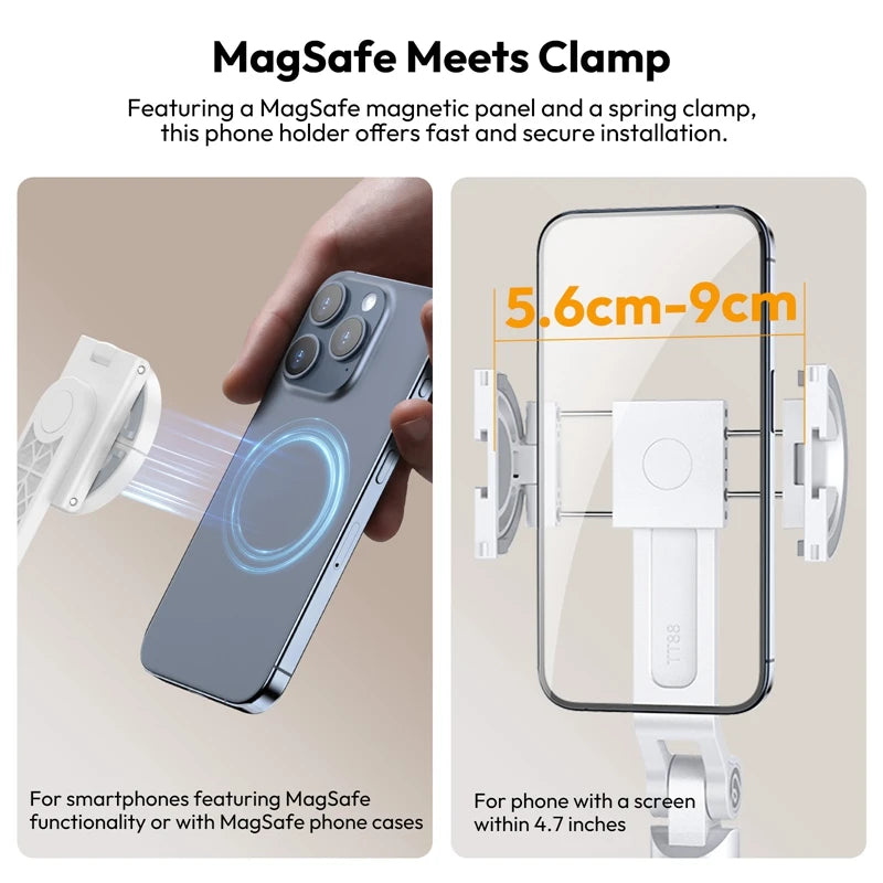 Ulanzi TT88 1.44M Overhead Selfie Stick Tripod – Magnetic Clamp, Wireless Remote, for Vlog & Live