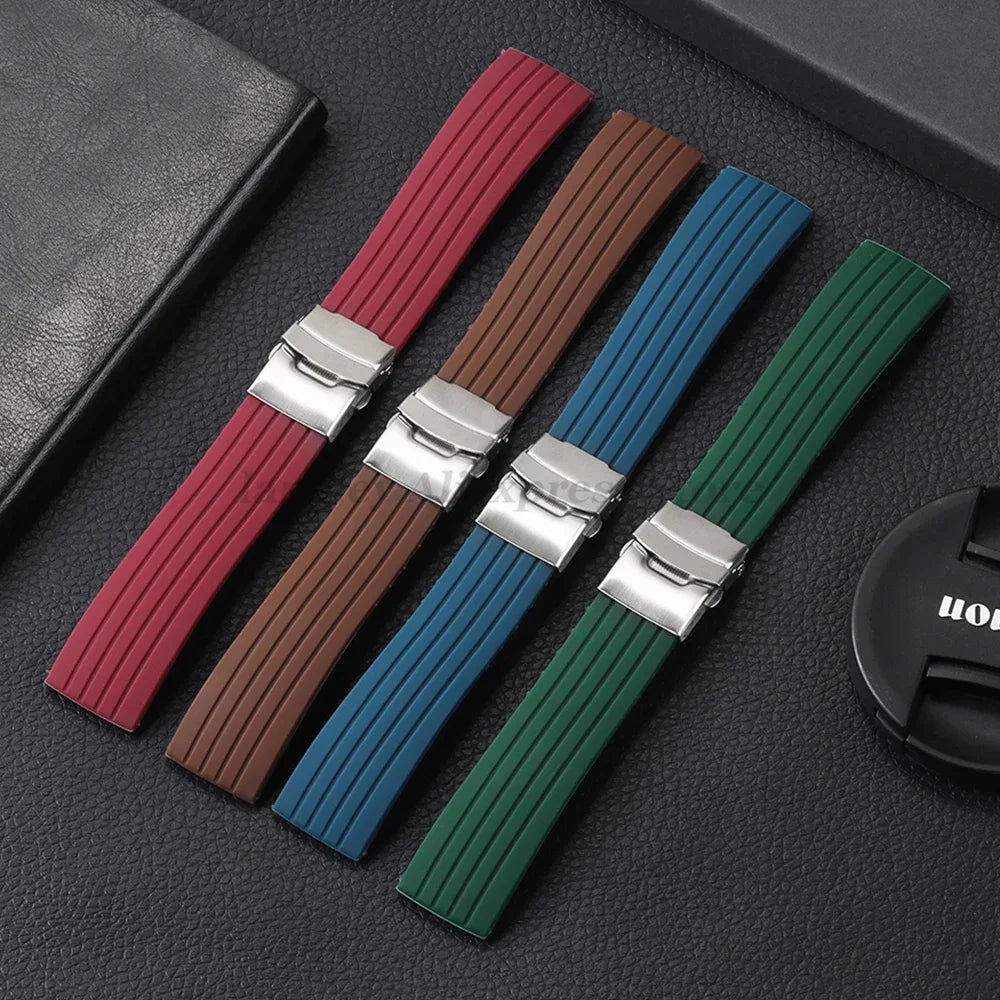 Quick Release Silicone Watch Strap 18–24mm – For Huawei, Seiko, Omega, Fossil & More