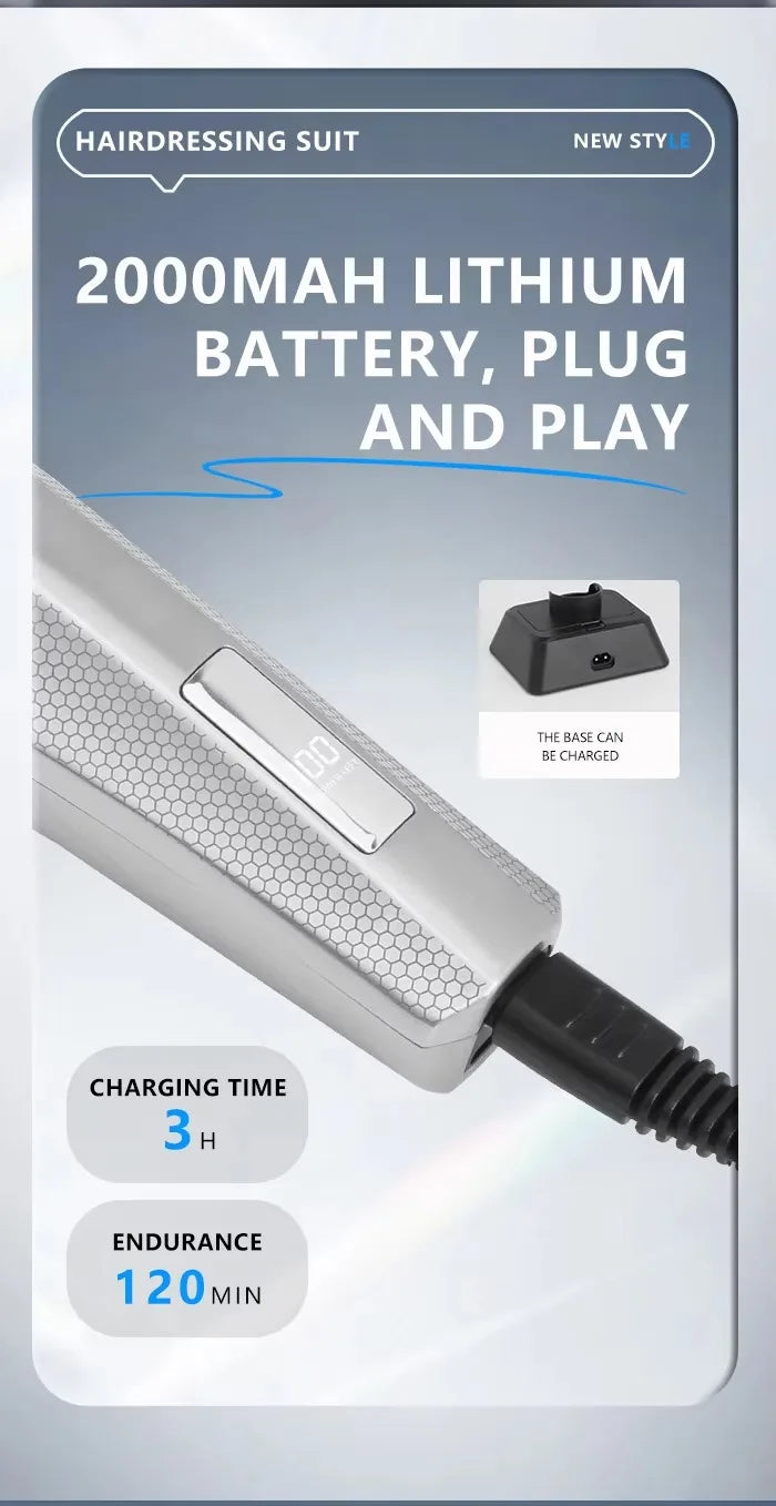Kemei KM-3023 Professional Hair Clipper – 0mm Rechargeable Trimmer