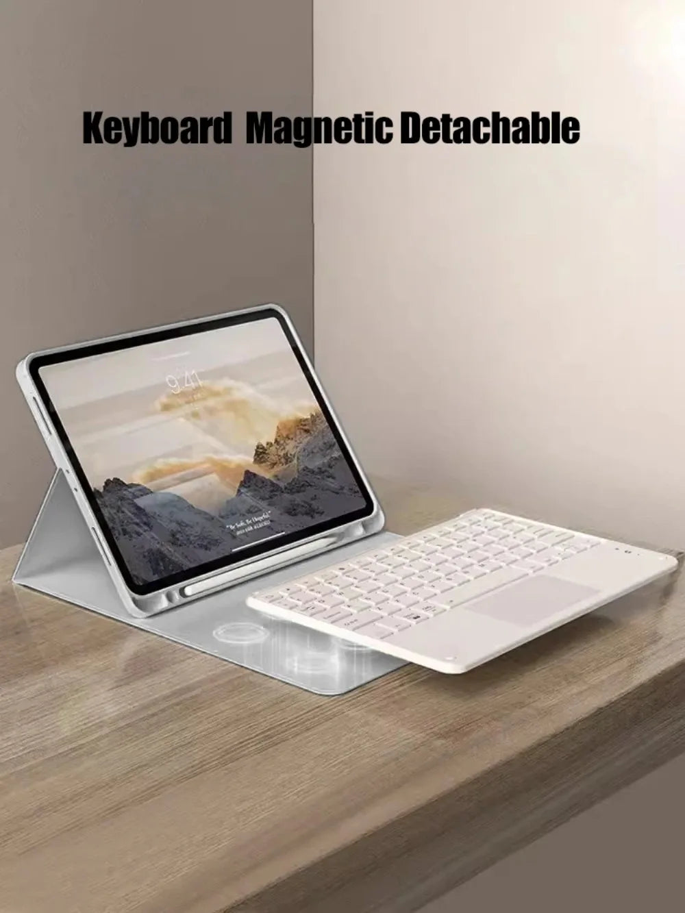 Wireless Magic Keyboard & Mouse Case for iPad Pro 11/13, Air 11/13, iPad 7-10 Gen – Bluetooth, Touchpad