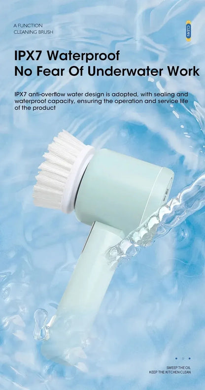 Electric Cleaning Brush | Multifunctional Rotary Scrubber for Kitchen, Bathroom & Balcony