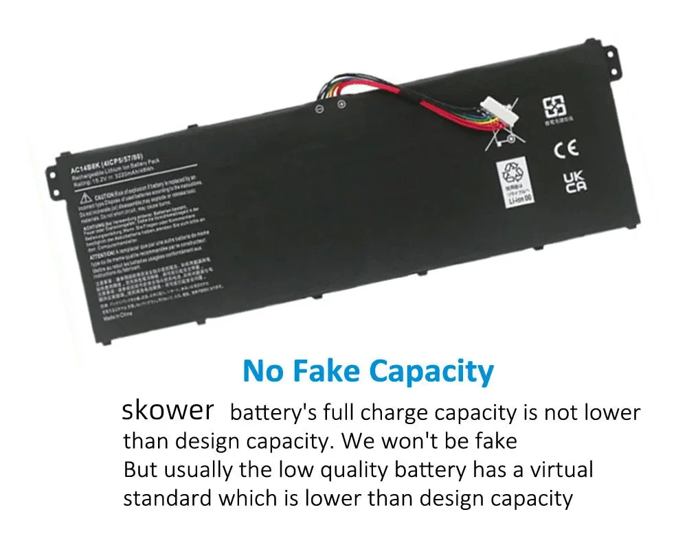 SKOWER AC14B8K Replacement Battery – Acer Nitro 5, Aspire, ES1, V3 Series