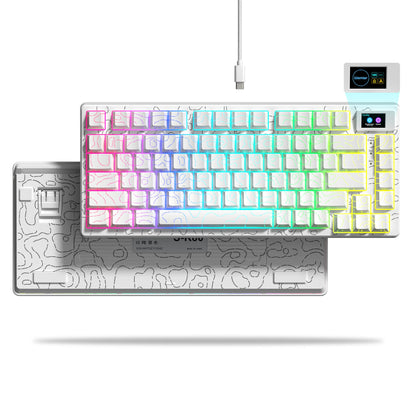 Womier SK80 Gasket Mechanical Keyboard – 83 Key, Hot-Swap, RGB, Smart Display