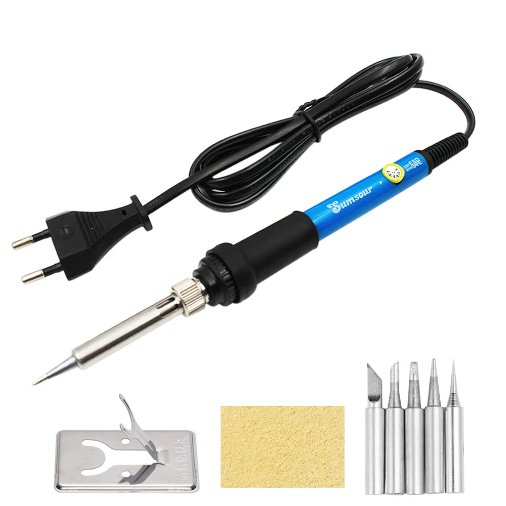 60W / 80W Adjustable Temperature Electric Soldering Iron – Digital Display