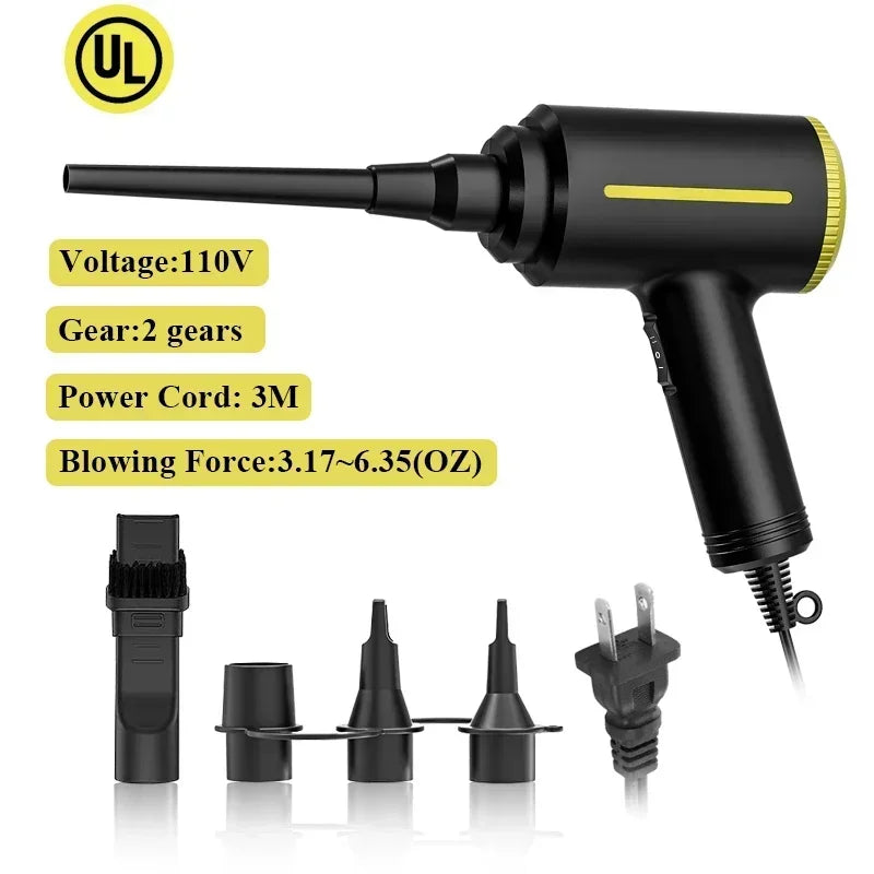 500W Electric Air Duster & Air Pump 2-in-1 — Compressed Air Cleaner for PC, Laptop, Keyboard
