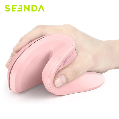 Seenda Bluetooth Vertical Ergonomic Mouse — Dual Mode Wireless for PC, Laptop & Mac