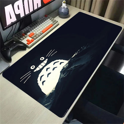 XXL Cartoon Cat Mousepad – 90x40cm HD Print, Non-Slip, Locking Edge Desk Mat