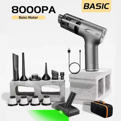 CENRR 98000Pa Cordless Car Vacuum Cleaner – Handheld, Wireless, Powerful Suction with Air Gun
