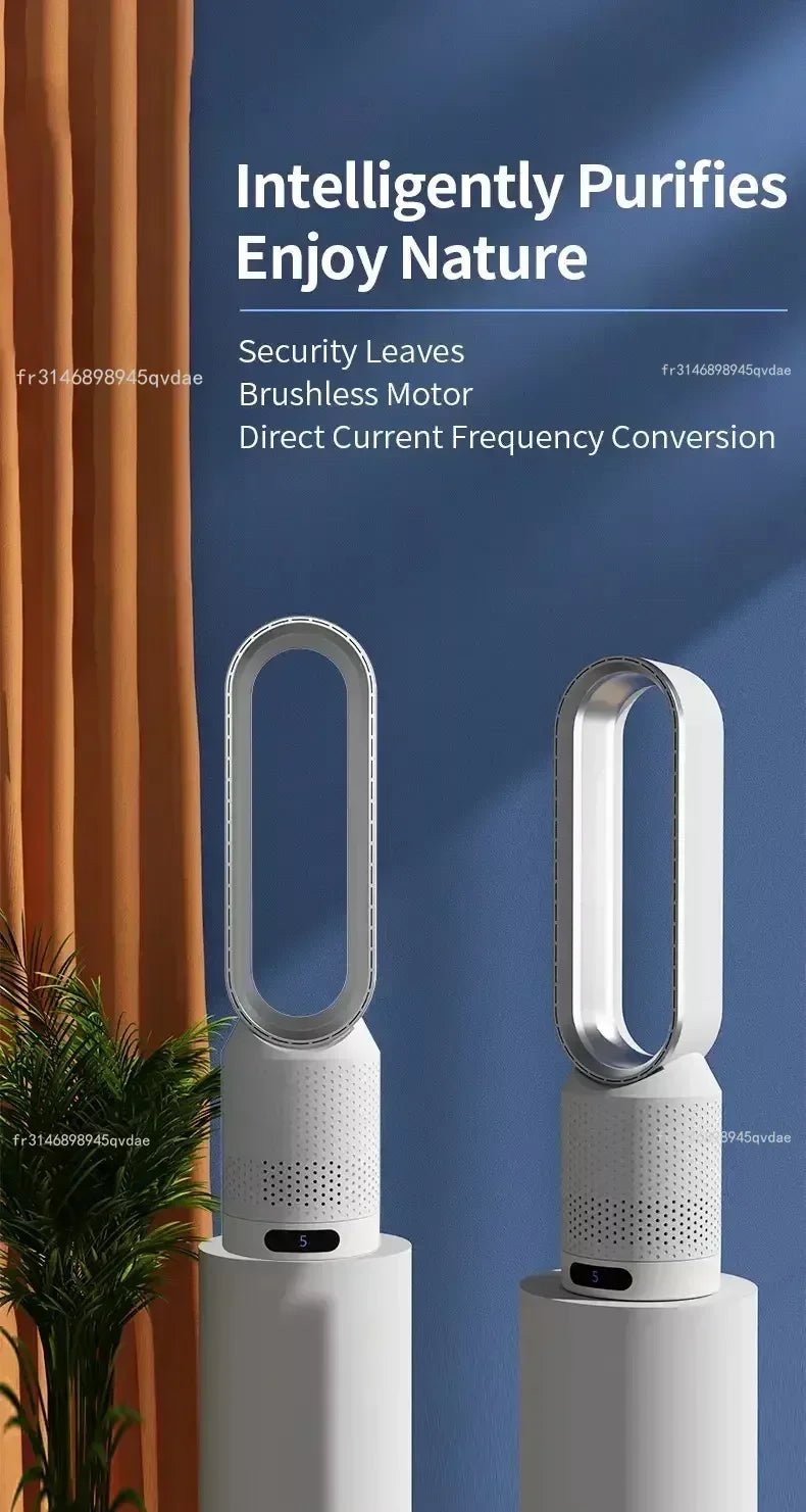 INSIS FEMME Bladeless Tower Fan – Ultra-Quiet Air Purification Circulation, Desk & Floor, Remote Control Option