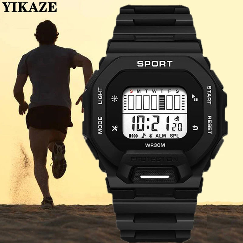 YIKAZE Men's LED Digital Sport Watch – Waterproof, Outdoor Adventure, Multifunctional