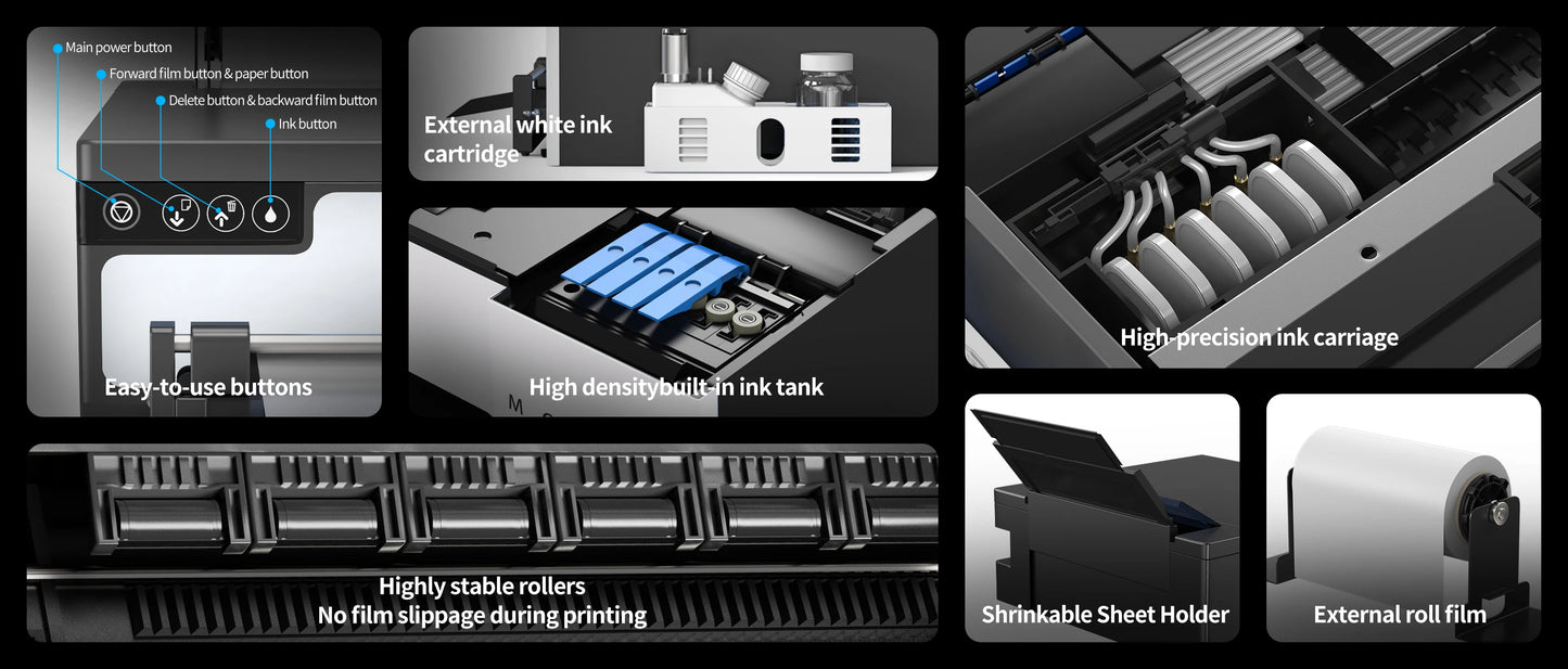 A4/A3 DTF Printer with DTF Oven – XP600, Direct to Film for T-Shirts & Clothes