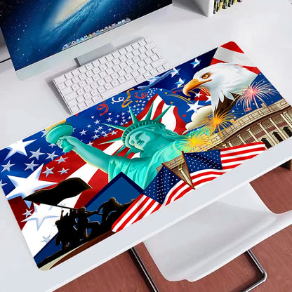 USA Flag XXL Extended Gaming Mouse Pad – 900x400mm Anti-Slip Desk Mat for Keyboard & Mouse