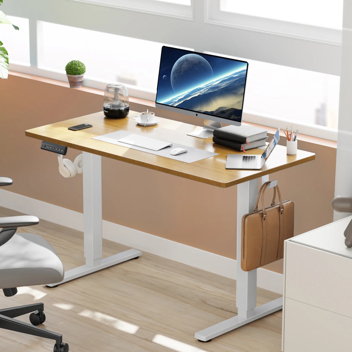 JHK Electric Standing Desk 40x24" – Height Adjustable Sit-Stand Ergonomic Workstation