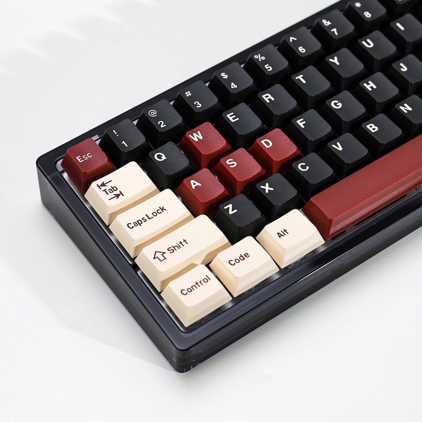 KBDiy Rome Set 174-Key Cherry Profile PBT Double Shot Keycaps – Jade Translucent for Mechanical Keyboards