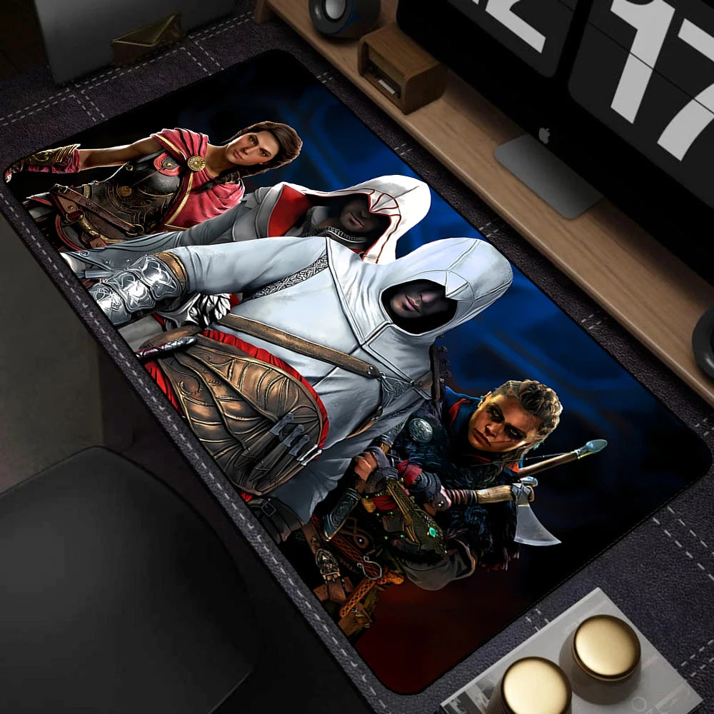 Assassin's Creed XXL Gaming Desk Mat – 900x400mm, Anti-Slip, Waterproof, Stitched Edges