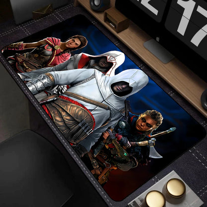Assassin's Creed XXL Gaming Desk Mat – 900x400mm, Anti-Slip, Waterproof, Stitched Edges