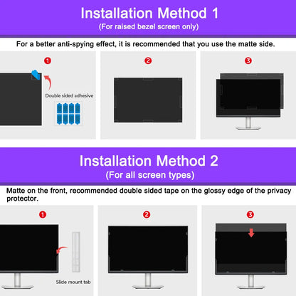 YaliPro Privacy Screen Protector for Laptop & PC Monitor – 13.3" to 24", Anti-Peep Filter Film