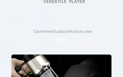 R.E.D. Shopping SZUK portable car vacuum cleaner with 100W power, handheld design, and 3-in-1 wireless functionality in black