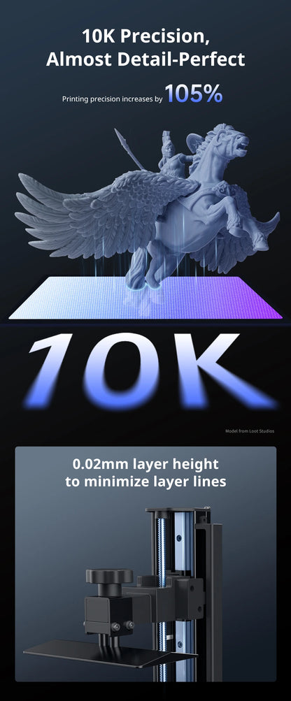 ANYCUBIC Photon Mono 4 Ultra AE LCD 3D Printer – 10K, 7", 2.2L Build Volume