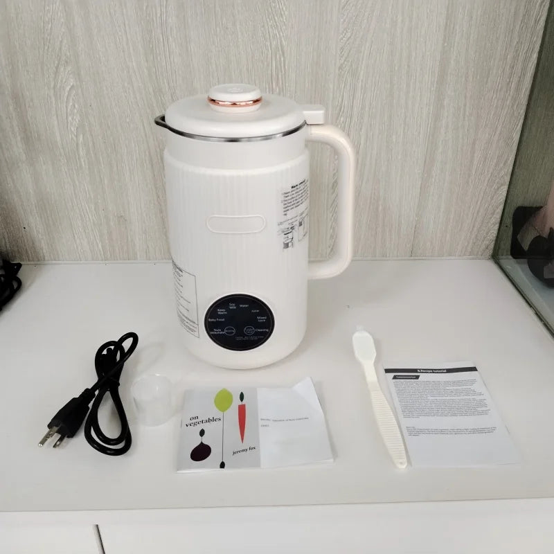 8-in-1 Automatic Nut Milk Machine & Coffee Maker – 40oz, Self-Cleaning, Delay Start, Keep Warm