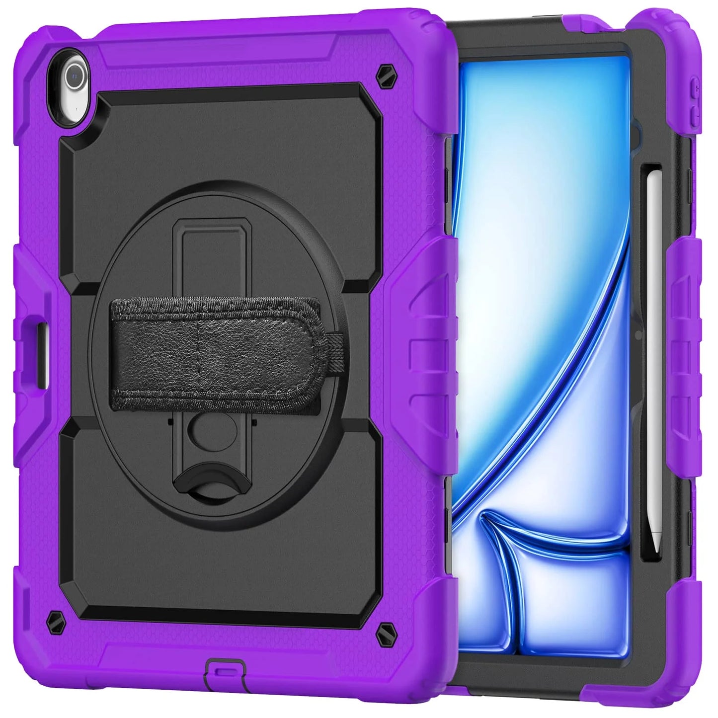 WeFor Heavy Duty iPad Case – Screen Protector, Shoulder Strap & Pencil Holder for iPad 11 A16, Air 11 & Air 13 M3 (2025)