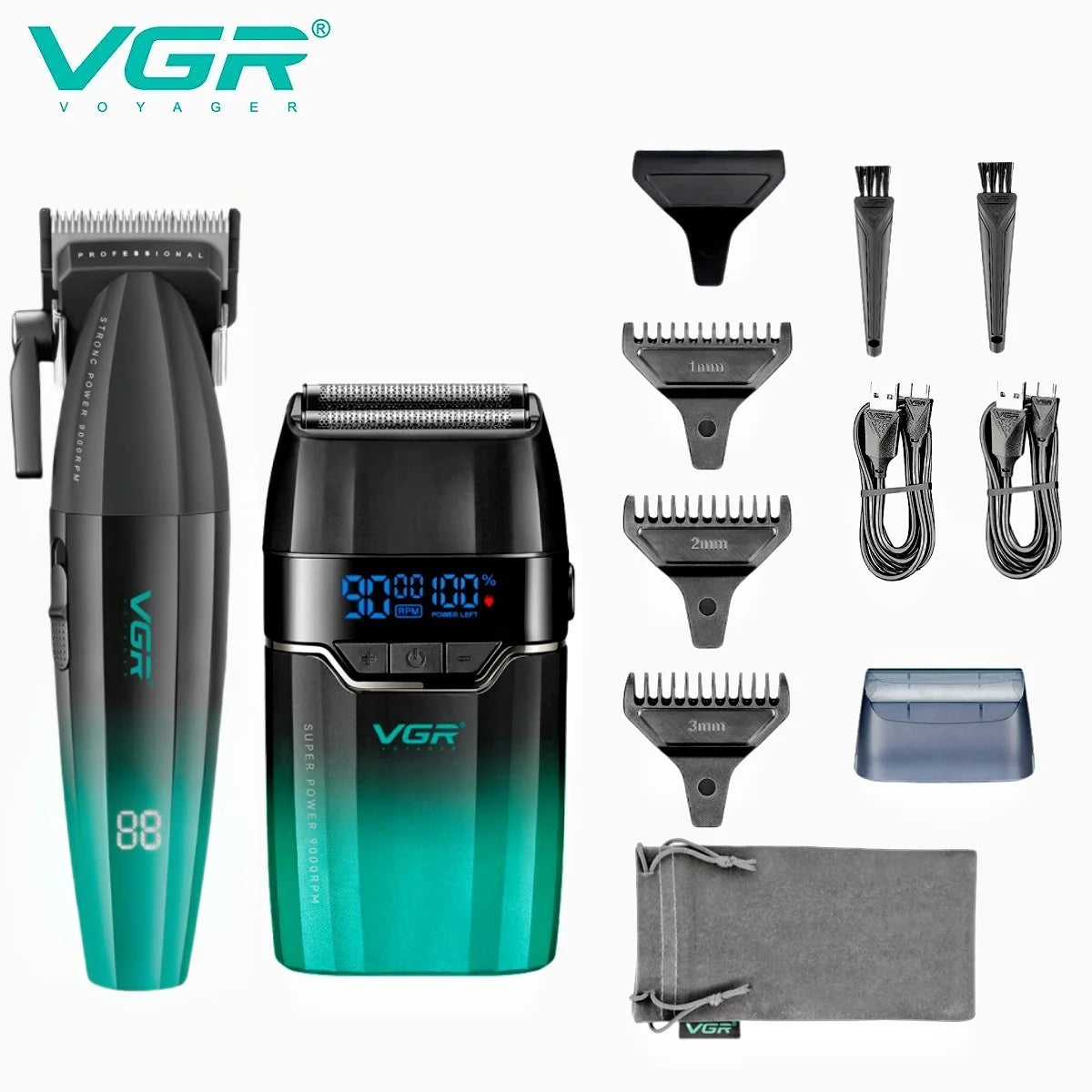 VGR Professional Hair Clipper | V-003 V-906 V-308 | Metal Body | Barber & Beard Trimmer