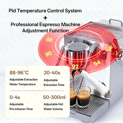 CAFOVO E120 Semi-Automatic Espresso Machine | 20 Bar | Steam Wand | EU 220V