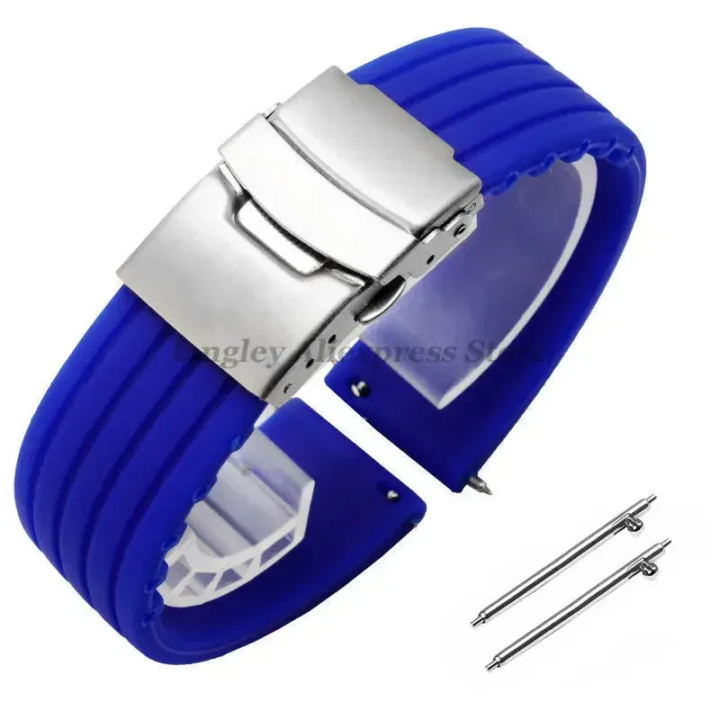 Quick Release Silicone Watch Strap 18–24mm – For Huawei, Seiko, Omega, Fossil & More