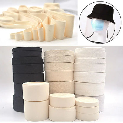 50m cotton bias binding tape roll with herringbone pattern, 1-5cm wide, ideal for sewing and arts and crafts projects