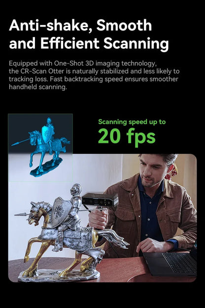 Creality CR-Scan Otter Handheld 3D Scanner – 0.02mm Accuracy | Full-Color | Anti-Shake