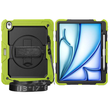 WeFor Heavy Duty iPad Case – Screen Protector, Shoulder Strap & Pencil Holder for iPad 11 A16, Air 11 & Air 13 M3 (2025)