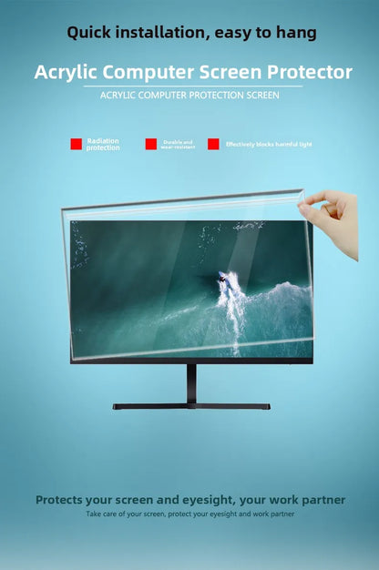 Blue Light Blocking Screen Protector 24" — Anti-Reflective, Eye Protection, Radiation-Free