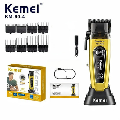 Kemei White 90-4 Professional Hair Clippers – Cordless Barber Clipper Set
