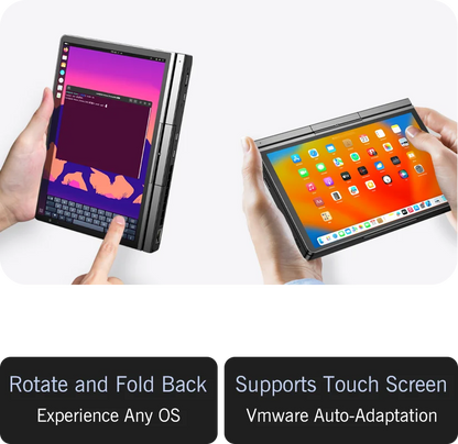 GPD Pocket 4 8.8" — AMD AI 9 HX 370, 64GB RAM, 2TB NVMe, 180° Flip, Portable Mini PC