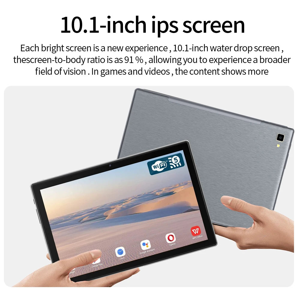 10.1" Android 12 Tablet – Octa Core, 8GB RAM, 128GB, 4G LTE, Dual SIM, GPS, Google Play