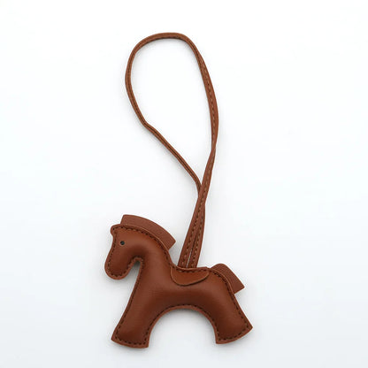 Pony Bag Charm | PU Leather Luggage & Car Pendant | Travel Accessory