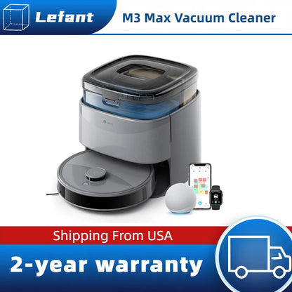Lefant M3 Max Robot Vacuum & Mop – 20,000PA Suction, Anti-Tangle, Dual Spinning Mop, Auto Mop Washing | US/Mexico