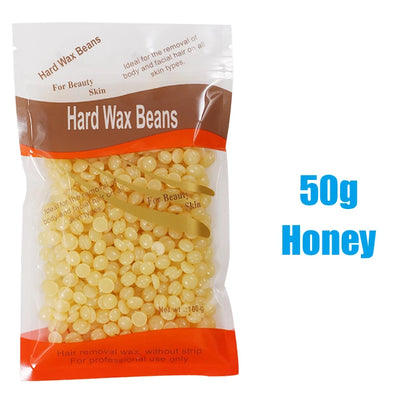 R.E.D. Shopping hard wax beans for hair removal, professional-grade, 500g, 200g, or 50g, in a natural wax form for smooth skin.